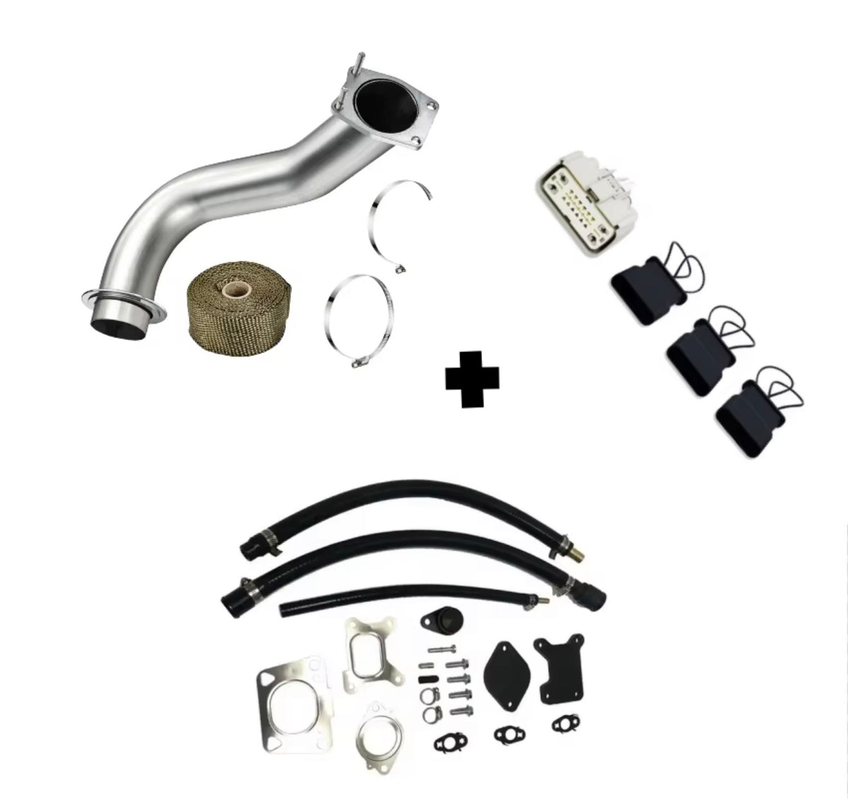 17-19 L5P EGR kit, downpipe, and canbus plugs kit.